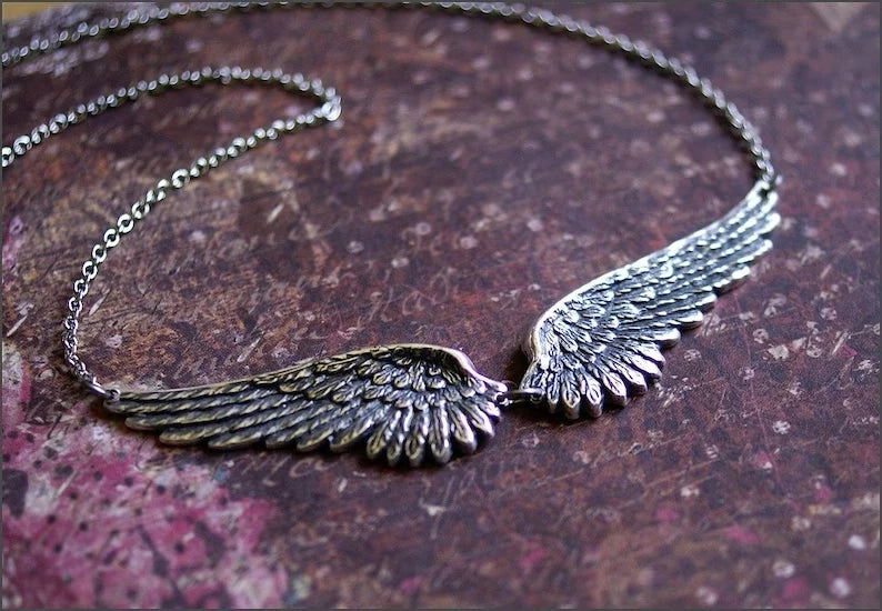 Vintage Angel Wings Necklace