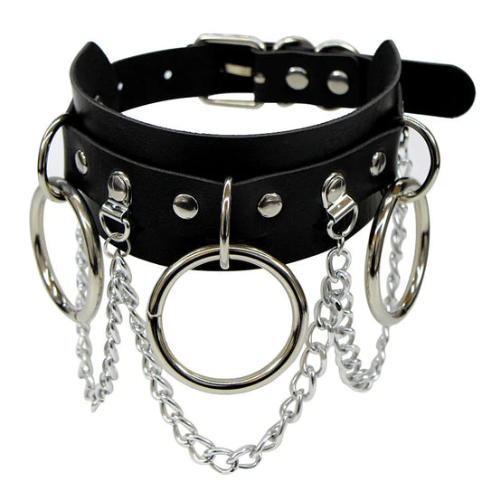 Women's Black Punk Choker Collar's