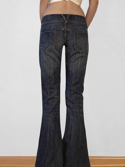 Vintage Y2K Flared Jeans – Low Rise Denim