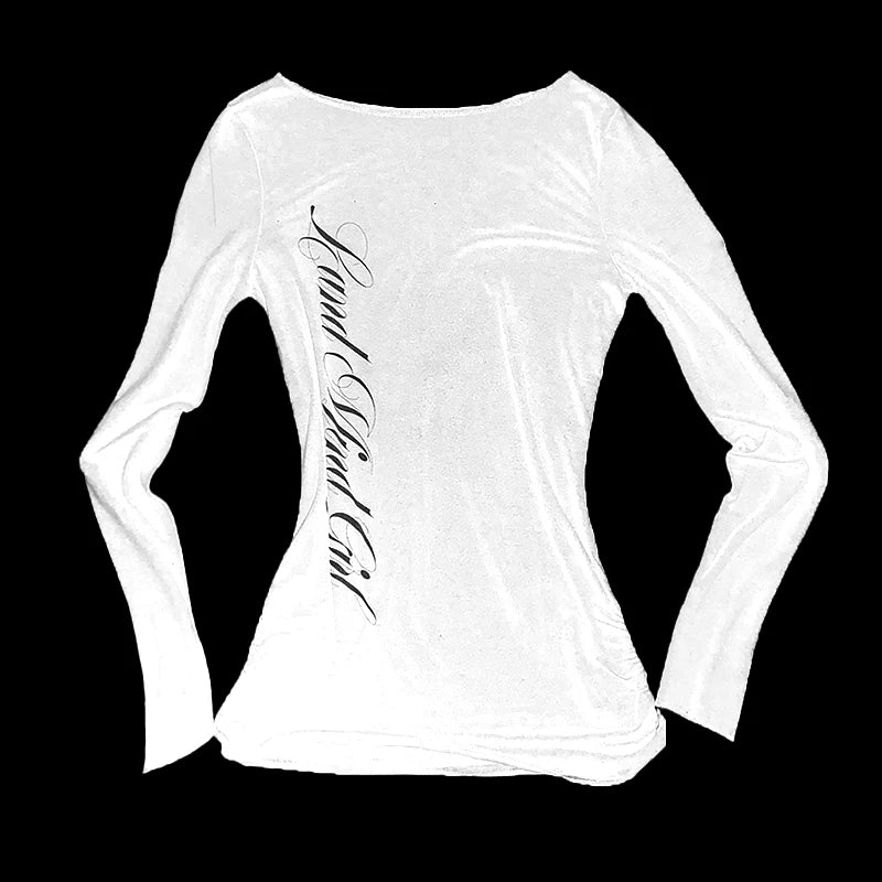 Women's Gothic Slim Long Sleeve Tee