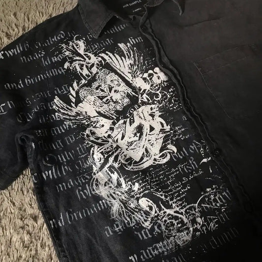 Black & White Y2K Print Themed Tee's