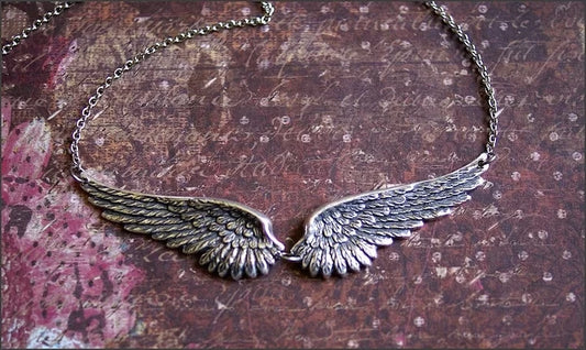 Vintage Angel Wings Necklace