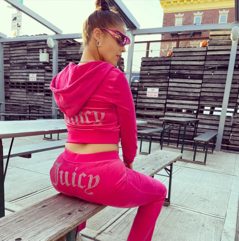 Juicy Couture Two-Piece Velvet Longsleeve Set