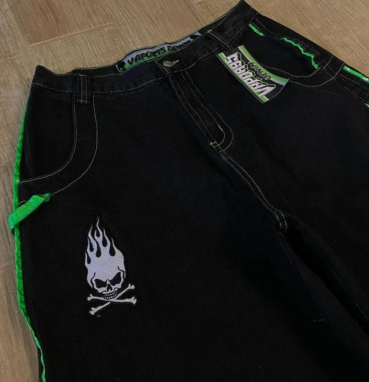 Black Vapor95 Denim Y2K Jeans
