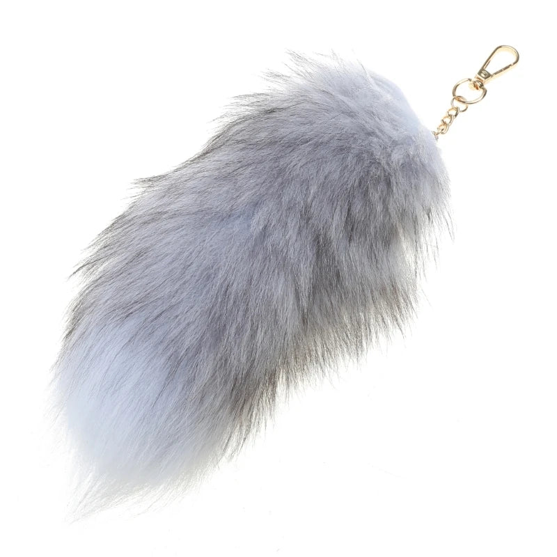 28cm Plush-Fox Tail Keychain