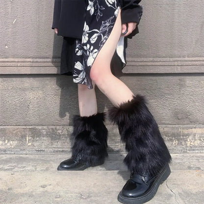 Women Faux Fur Leg Warmer