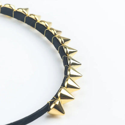 Silver & Gold Spike Metal Headband
