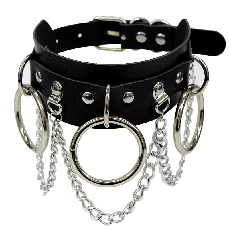Women's Black Punk Choker Collar's