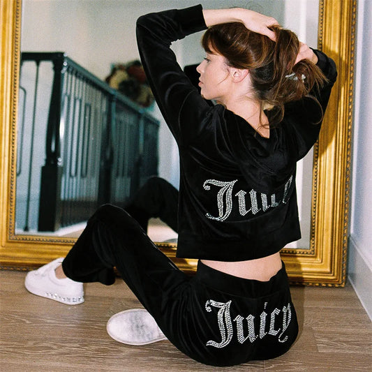 Juicy Couture Two-Piece Velvet Longsleeve Set