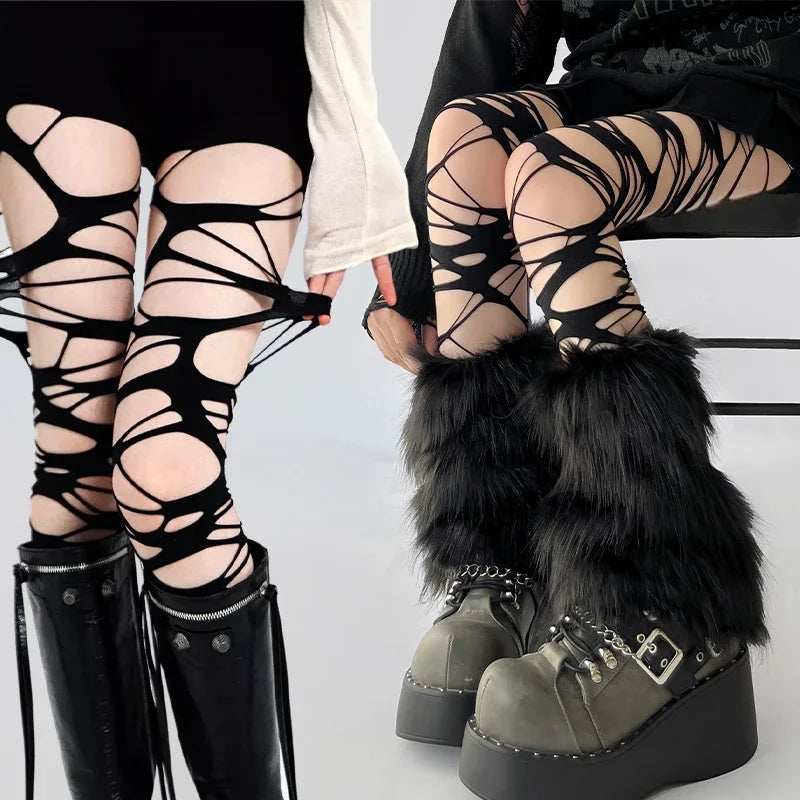 Fashion Punk Torn Gothic Stockings