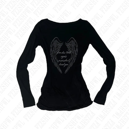 Women's Gothic Slim Long Sleeve Tee