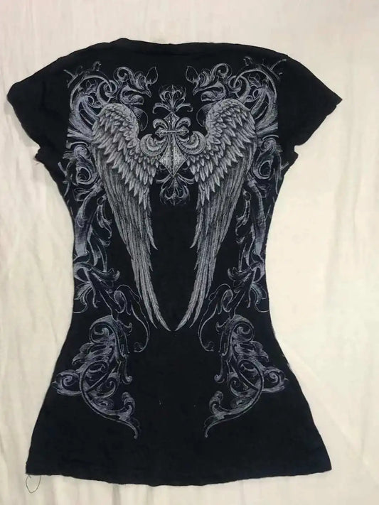 Y2K Punk Graphic Crop Top