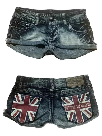 Y2K Harajuku Pocket Denim Shorts