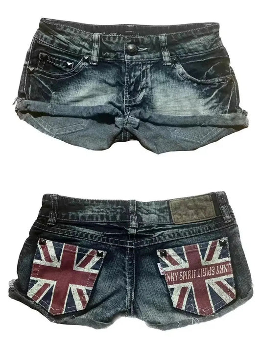Y2K Harajuku Pocket Denim Shorts
