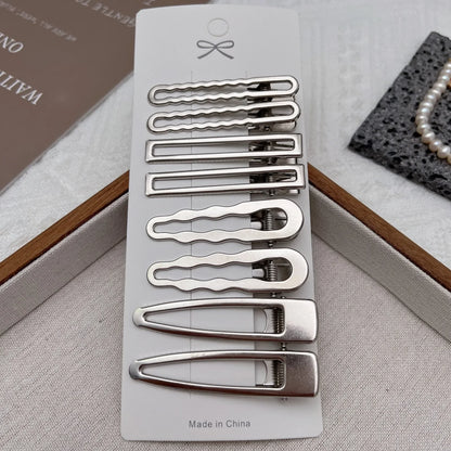 Women Sliver Metal Hair Clips Y2K