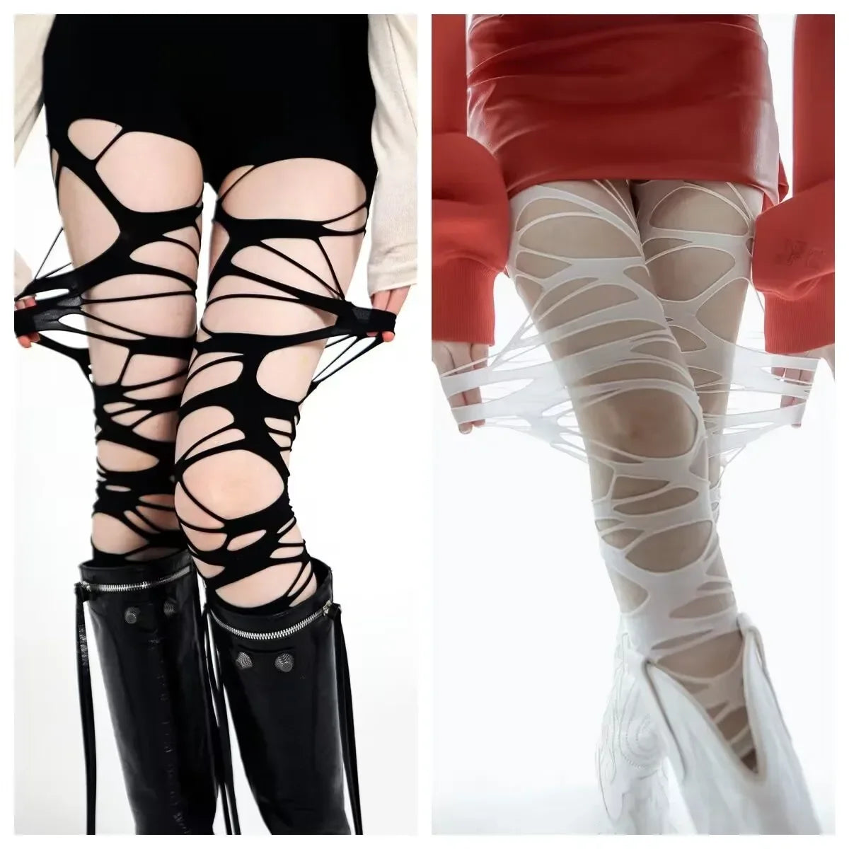 Fashion Punk Torn Gothic Stockings