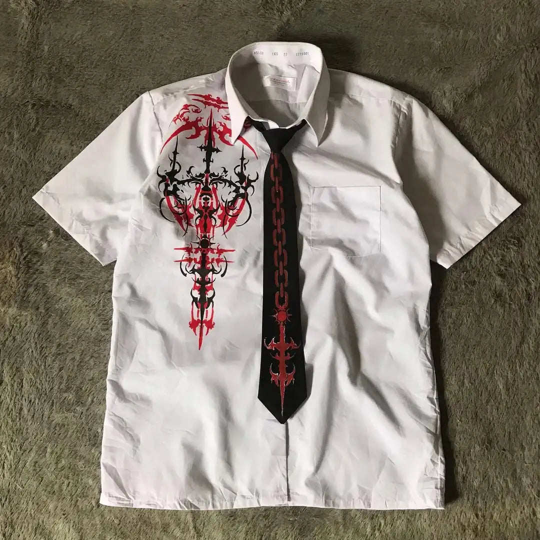 Black & White Y2K Print Themed Tee's