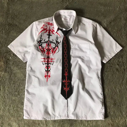 Black & White Y2K Print Themed Tee's