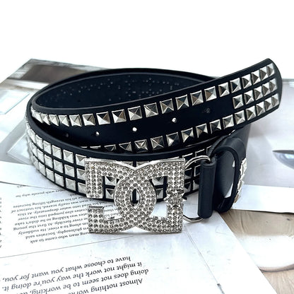 DC Y2K Women's Rhinestone Punk Belt
