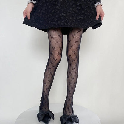 Kawaii Gothic Hollow Out Lolita Fishnets
