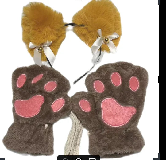 Kawaii 5pc Cat Paw Cosplay Set