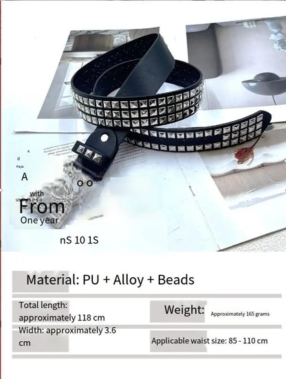 DC Y2K Women's Rhinestone Punk Belt