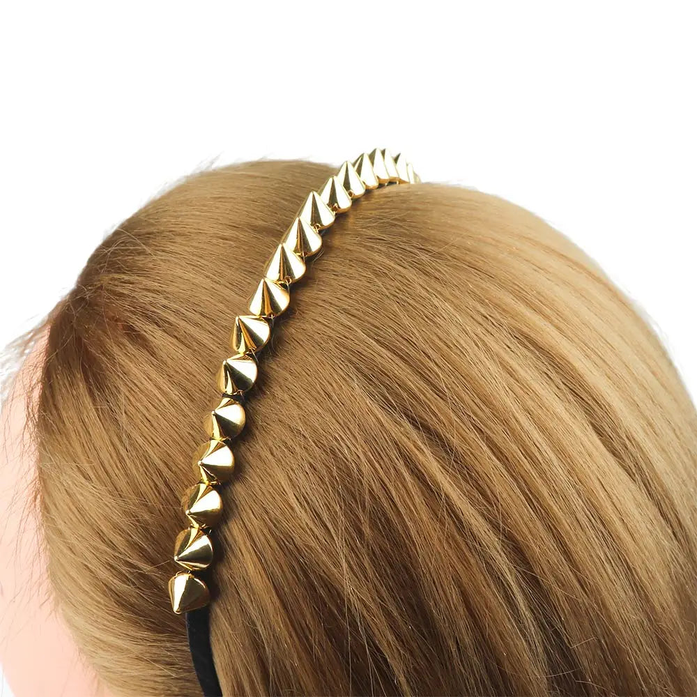 Silver & Gold Spike Metal Headband