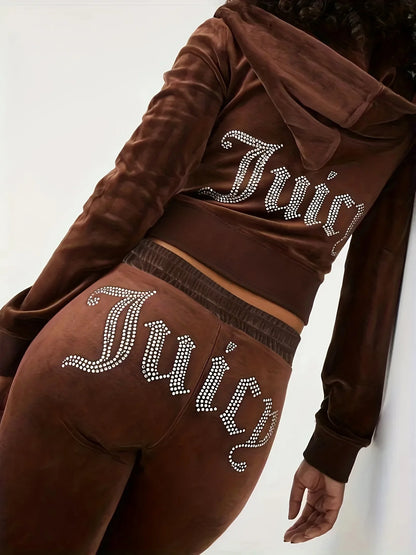 Juicy Couture Two-Piece Velvet Longsleeve Set