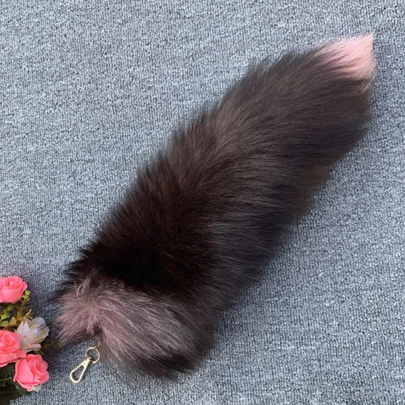 28cm Plush-Fox Tail Keychain