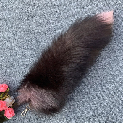 28cm Plush-Fox Tail Keychain