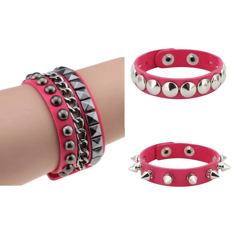 Unisex Punk Gothic Spike & Studded Bracelets