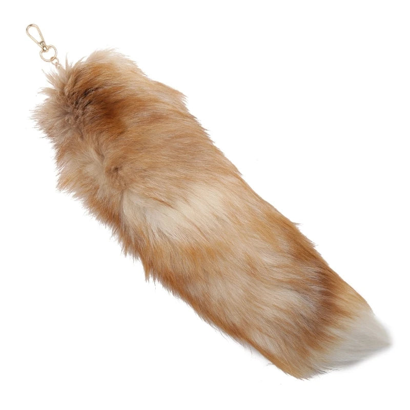 28cm Plush-Fox Tail Keychain