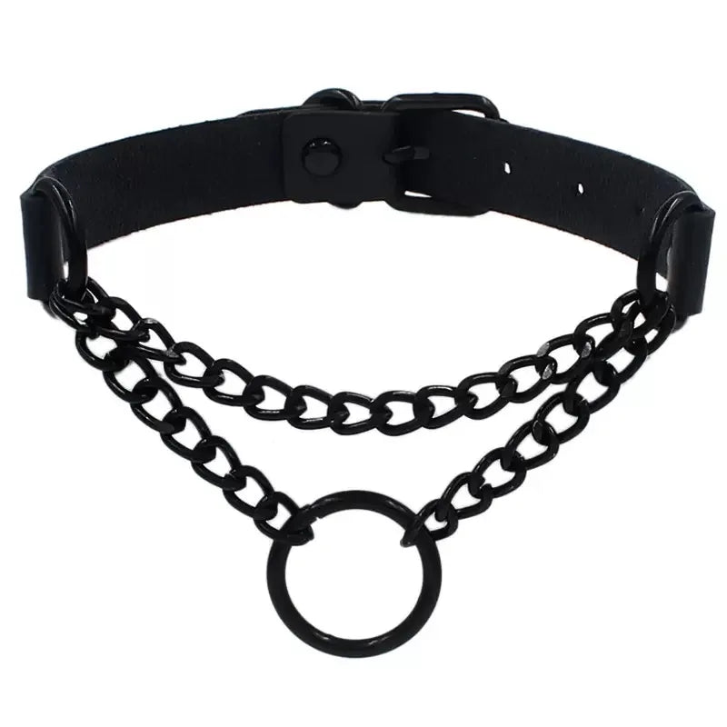 Women's Black Punk Choker Collar's