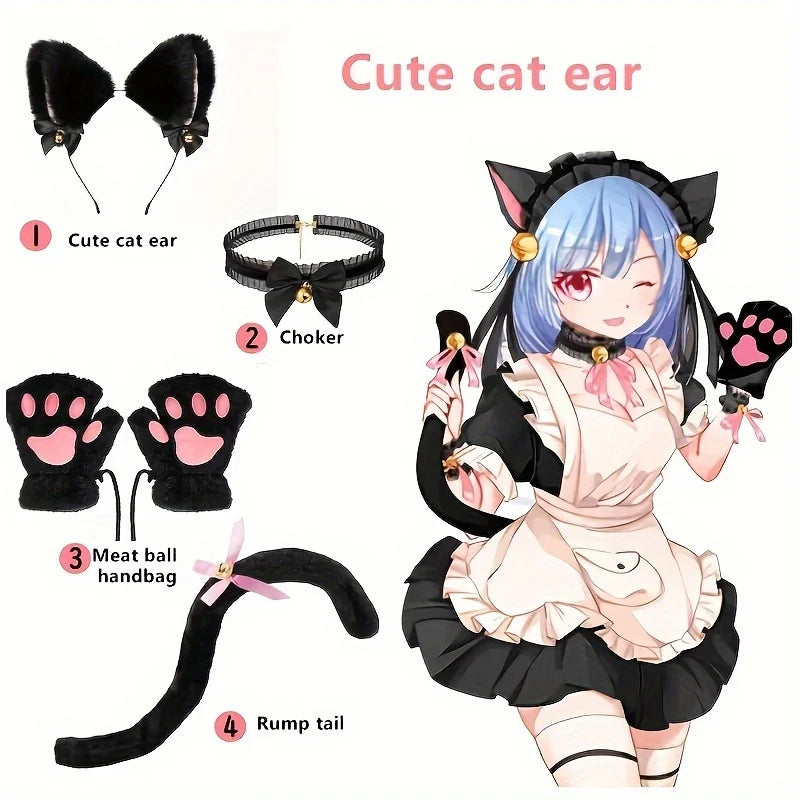 Kawaii 5pc Cat Paw Cosplay Set