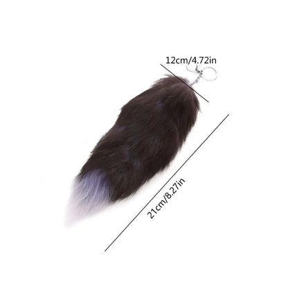 28cm Plush-Fox Tail Keychain
