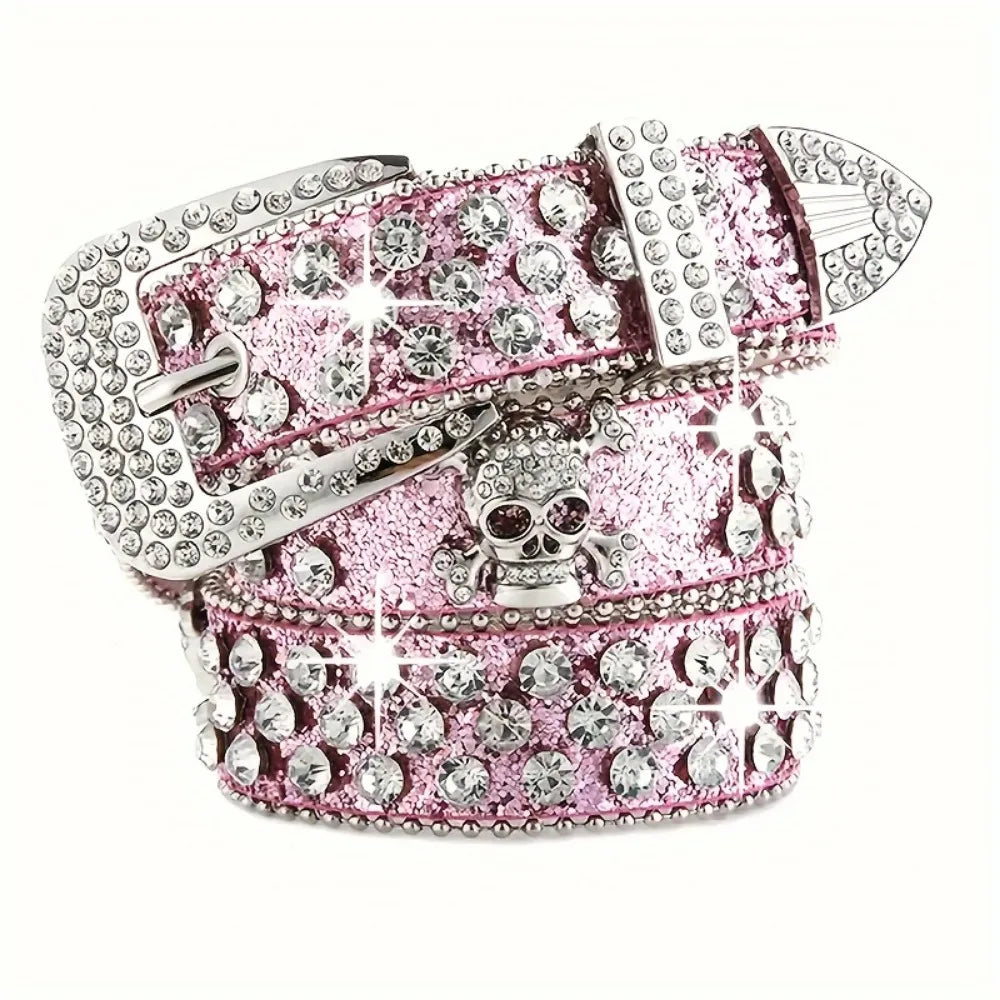 Stylish Rhinestone Y2K Woman's BB Belts