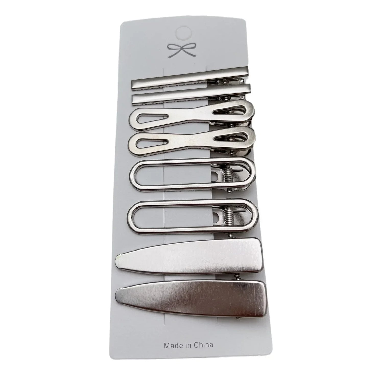 Women Sliver Metal Hair Clips Y2K