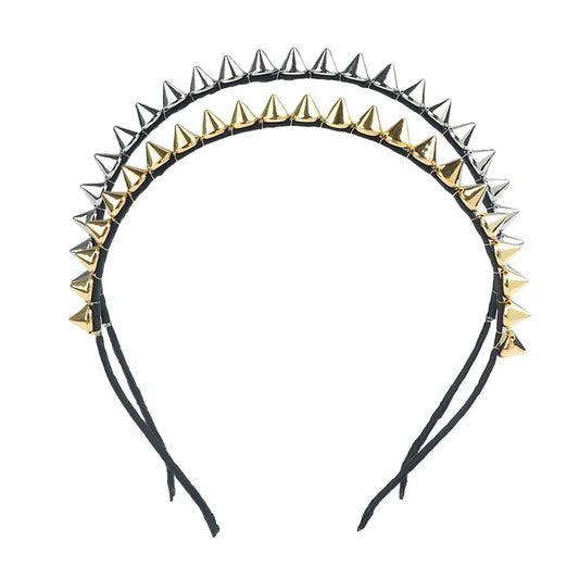 Silver & Gold Spike Metal Headband