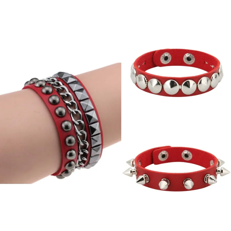 Unisex Punk Gothic Spike & Studded Bracelets