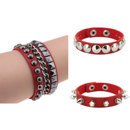 Unisex Punk Gothic Spike & Studded Bracelets