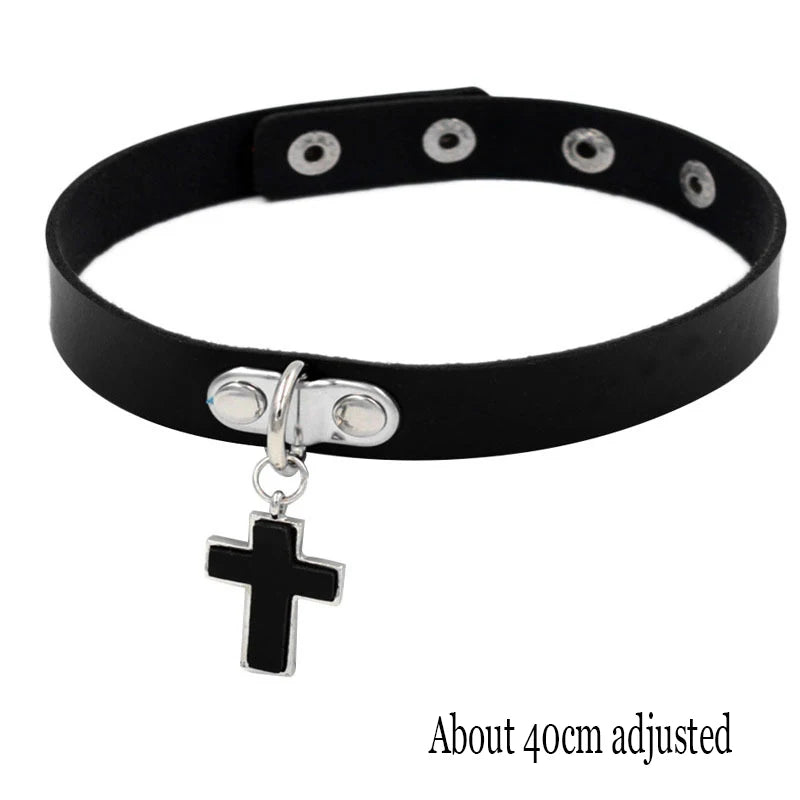 Women's Black Punk Choker Collar's