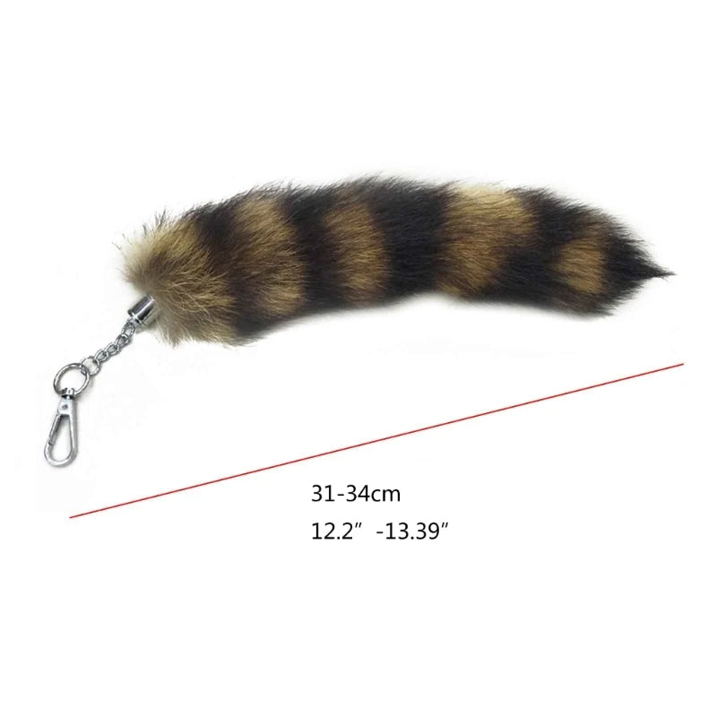 28cm Plush-Fox Tail Keychain