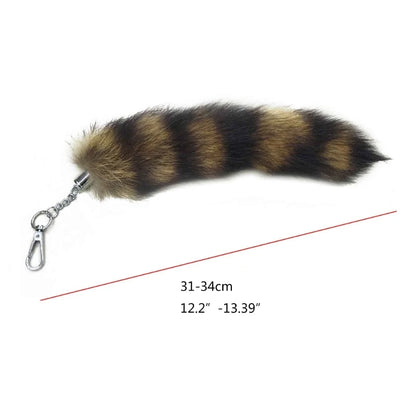 28cm Plush-Fox Tail Keychain