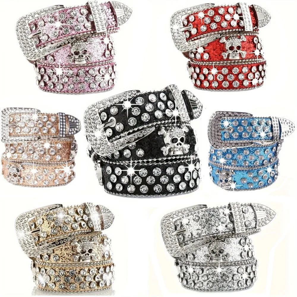 Stylish Rhinestone Y2K Woman's BB Belts