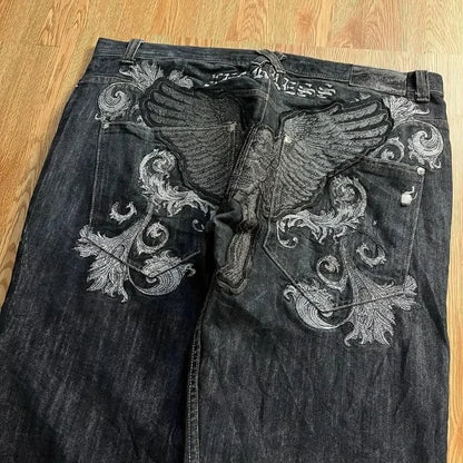 Men's Embroided Gothic Jeans