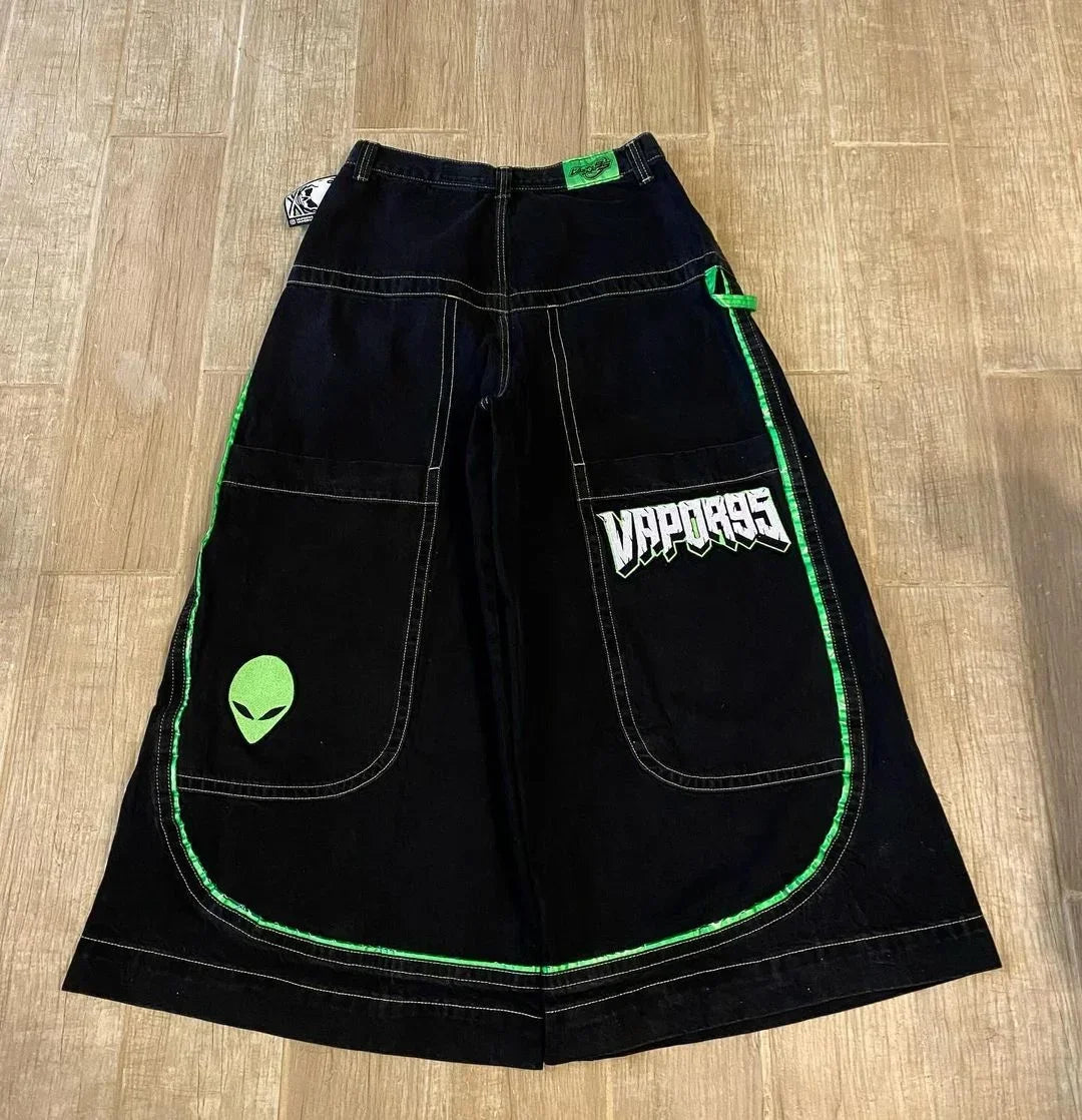 Black Vapor95 Denim Y2K Jeans