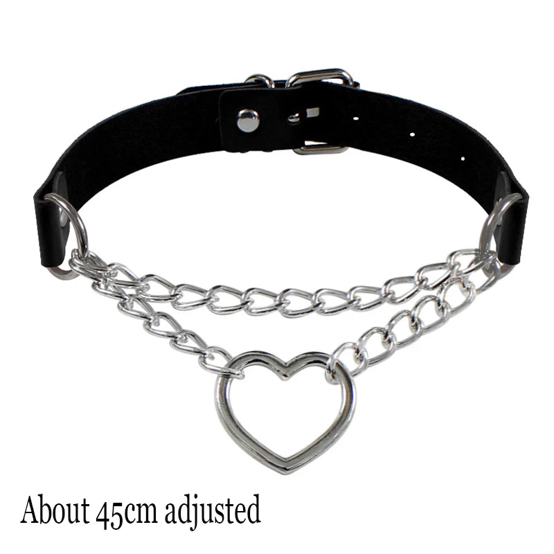 Women's Black Punk Choker Collar's