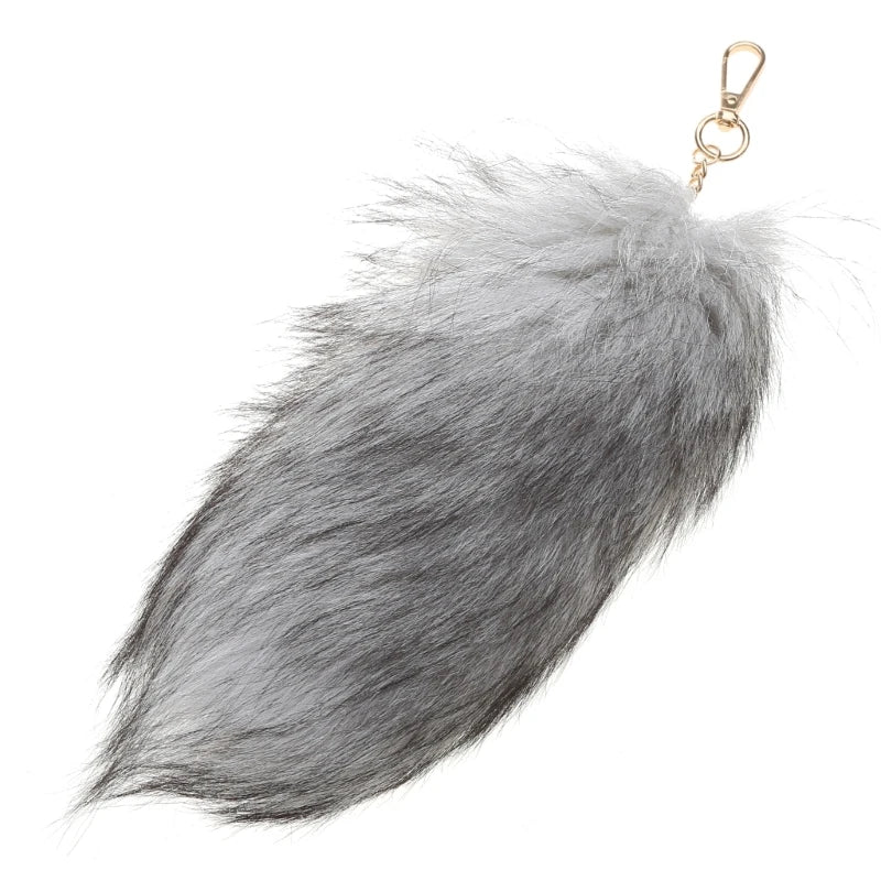 28cm Plush-Fox Tail Keychain