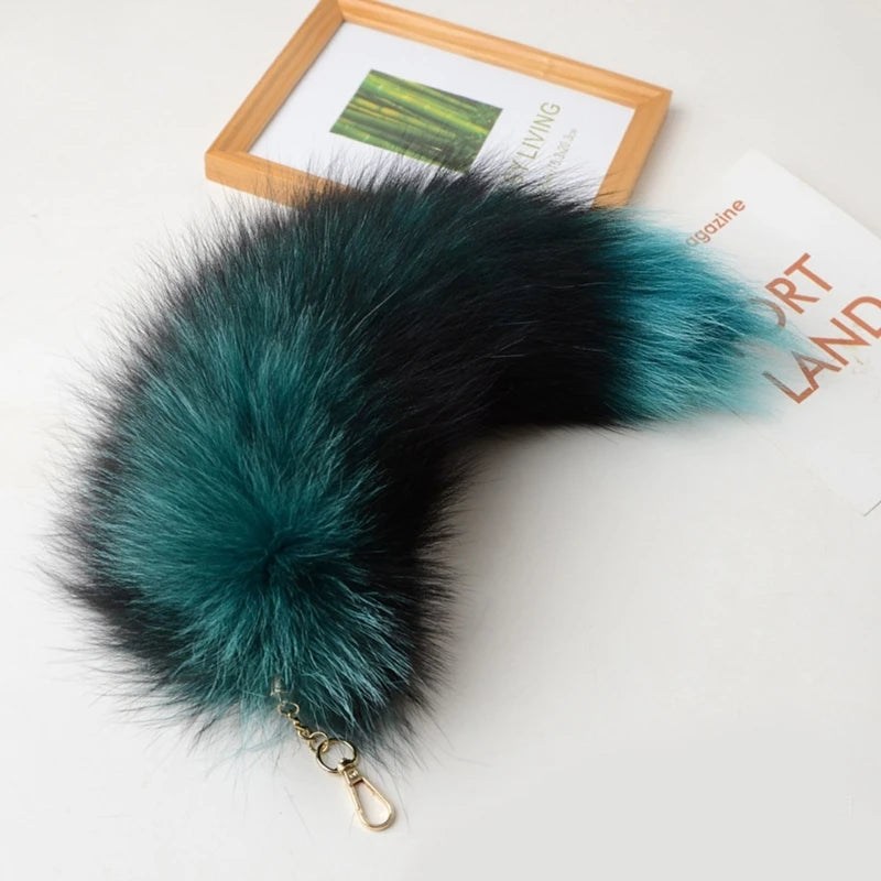 28cm Plush-Fox Tail Keychain