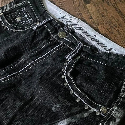 Y2K Street Denim Shorts – Loose Fit